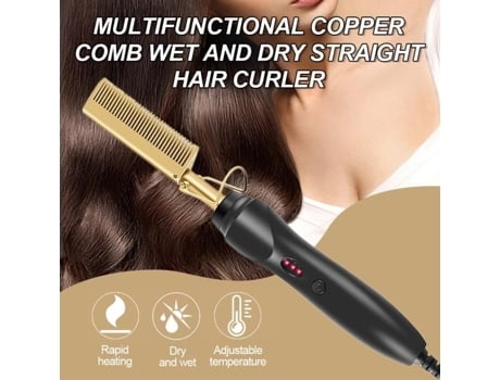 Pente quente alisador de cabelo modelador de cabelo elétrico curling ferro eco-friendly liga titânio pente dropshipping GLAM