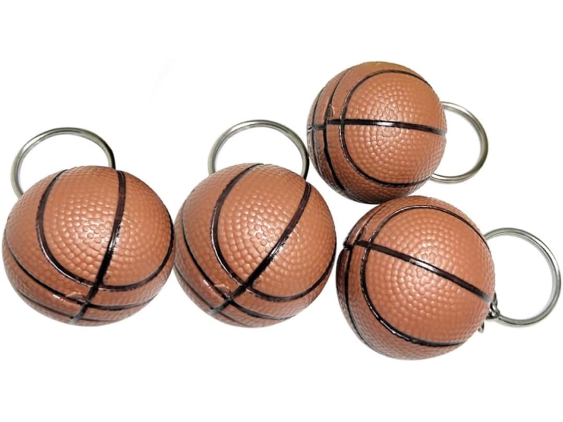 Chaveiros Em Formato De Bola De Basquete, Conjunto Com 4 Unidades