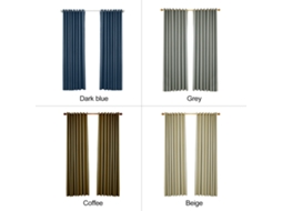 Cortinas exteriores impermeáveis blackout para pátio com orelhas antirrust 2 painéis 52x107 polegadas
