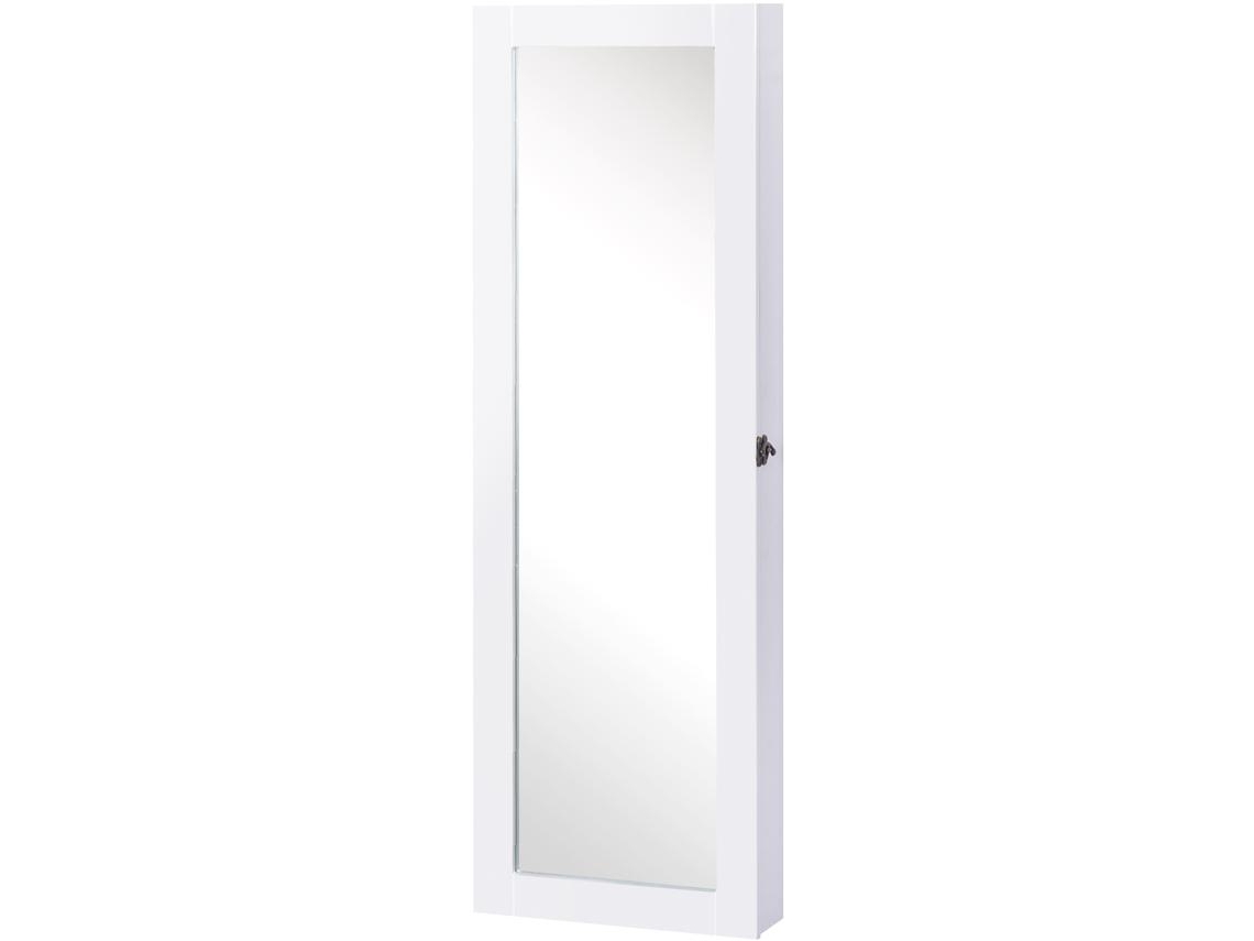 Espelho de Parede Mdf Cor Branco 37x9,5x112cm Homcom