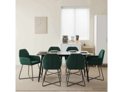 Vidaxl Cadeiras De Jantar 6 Unid. Veludo Verde-escuro 55 X 50 X 84 Cm