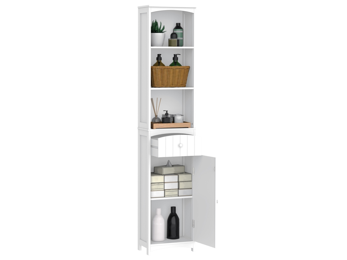 Coluna de casa de banho com gaveta e prateleiras 34x24x170cm ORBITRA COMMERCE
