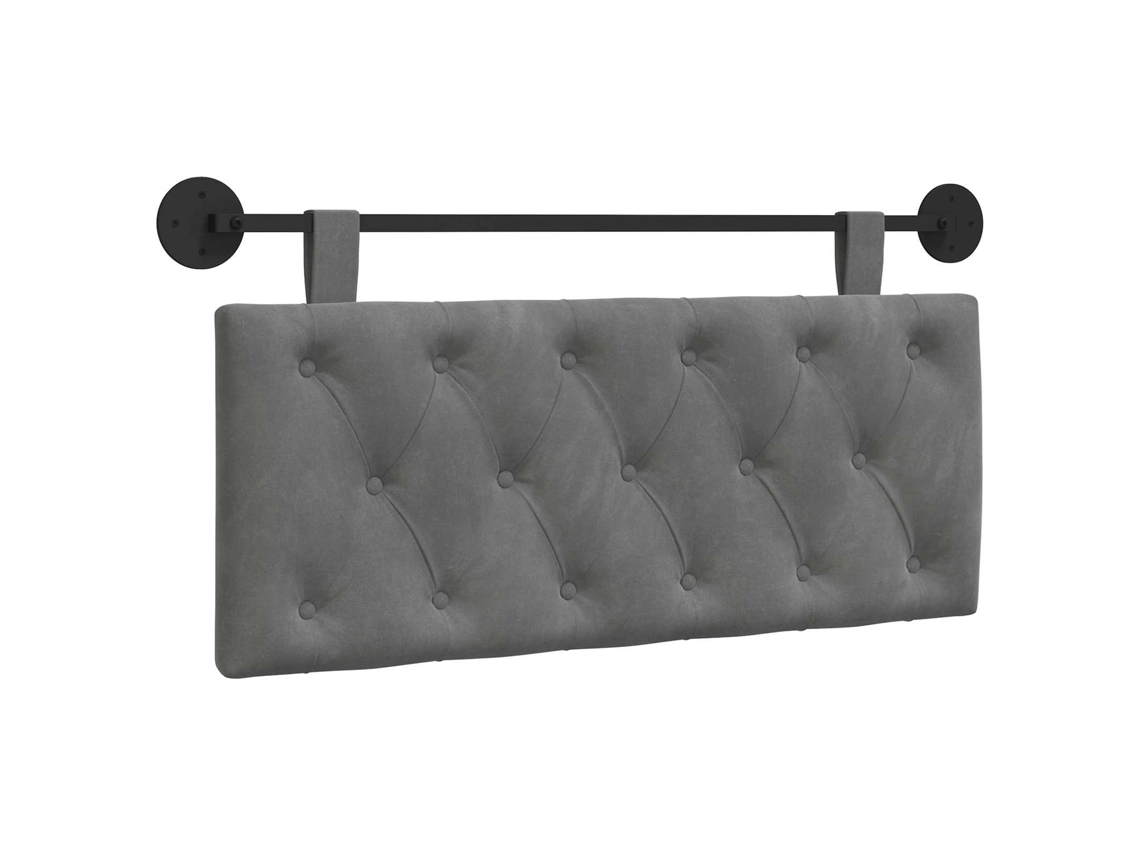Cabeceira Suspensa com Luz Led Cinzento escuro Veludo MAISON EXCLUSIVE