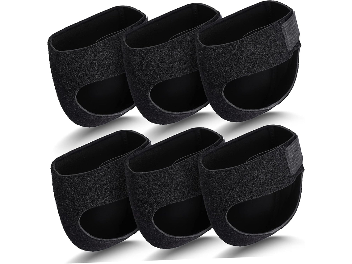 Calcanhares Com Protetores Para Fascite Plantar, 3 Pares, Pretos, Leves E Respiráveis, Para Sapatos E Calcanhares