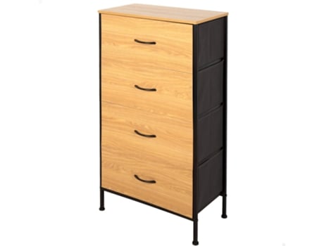 Cômoda Madeira E Tecido, 55x30x100 Cm Max Home