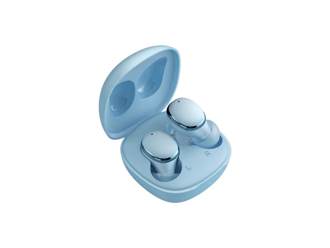 Auriculares Intra Sem Fio Carregamento Controle Bestvite Bluetooth Azul