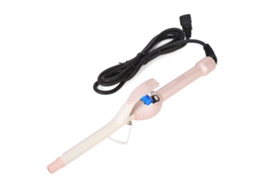 Chaveiro Elétrico Profissional De Cabelo 16mm Ferro De Cachos Estilo Rosa Ajuste De Temperatura Lcd