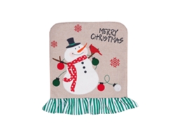 Laxiscreed Capa De Cadeira Natal Com Boneco De Neve E Homem Velho Para Decoração De Hotel E Restaurante