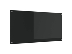 Vidaxl Painel De Cozinha Preto 120 X 60 Cm Vidro Temperado