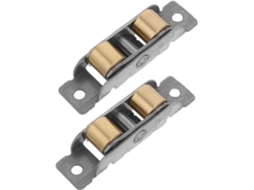 Conjunto De 2 Roletes Para Portas Vidro, Polias Metal Reforçadas Rolam