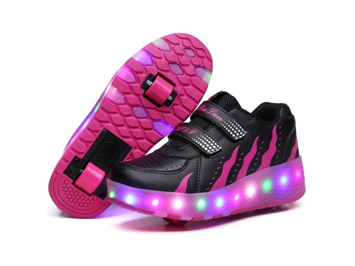 2026-zapatos De Patines Com Rodas E Luzes Led Para Crianças Presente Ideal Para Aniversário Festa Natal 34 (dentro De 21 Cm) Lavanda