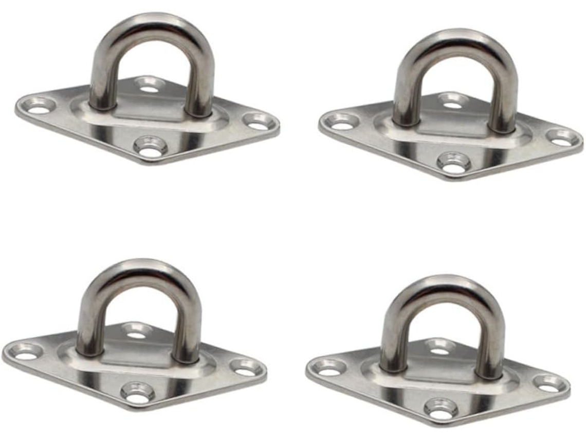 Holibanna Conjunto De 4-fechos Porta Em Aço Inoxidável Com Formato Losango Fecho Fixo E Prático Portas Deslizantes