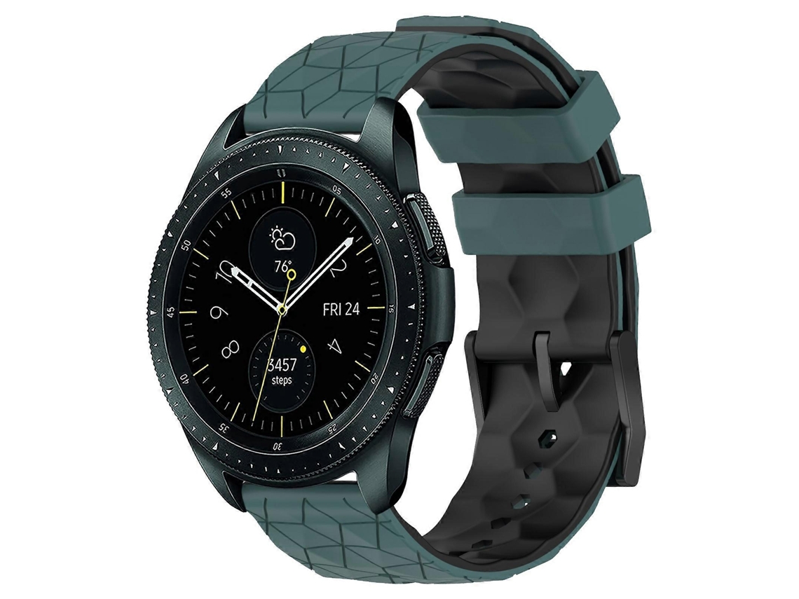 Pulseira De Silicone Bicolor Com Estampa De Futebol Para Samsung Galaxy Watch 42mm 20mm
