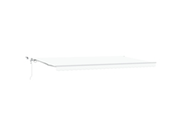 Toldo Retrátil Automático Com Led Branco Vidaxl Branco Alumínio (600 X 350 Cm)