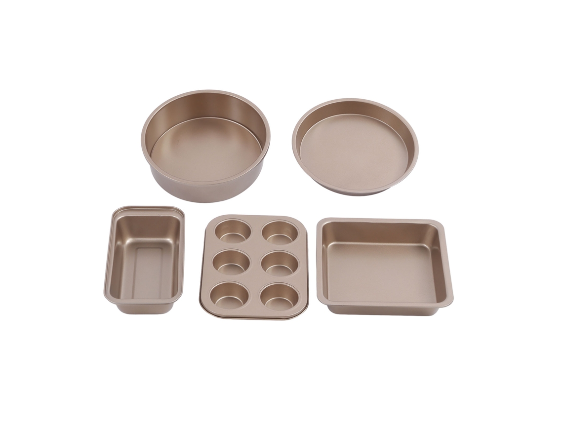Conjunto De 5 Utensílios Para Assar Em Aço Carbono, Moldes Variados, Da Laxiscreed