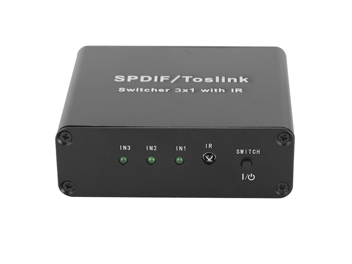Switch Spdif/toslink 3x1 3 Entradas 1 Saída Com Controle Remoto