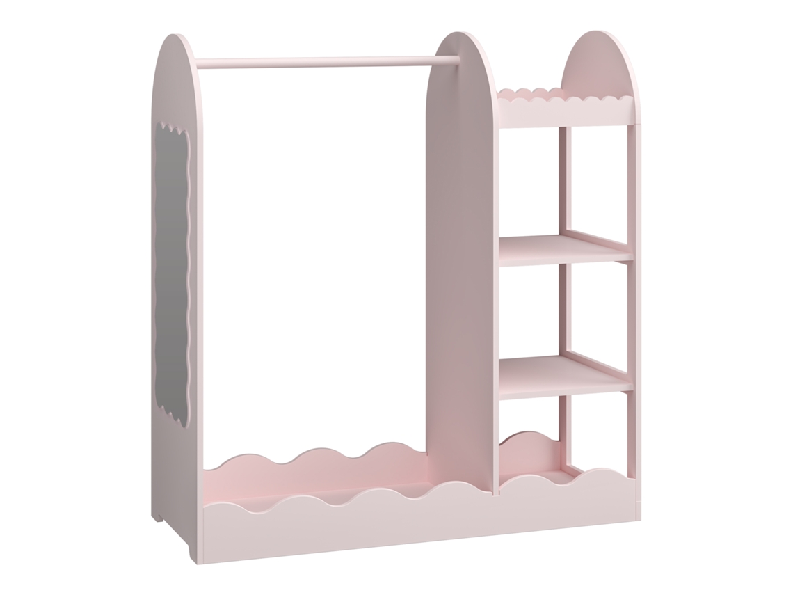 Bengaleiro Para Crianças Vestnes Com Espelho 100x94x38 Cm Cotton Candy [EN.CASA]