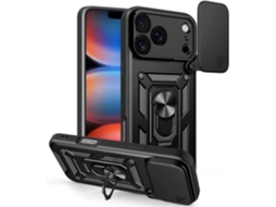 Capa Para Iphone 17 Pro Com Proteção Para A Câmera, Capa Protetora Resistente A Impactos De Nível Militar Com Suporte Giratório E Suporte Magnético Pa