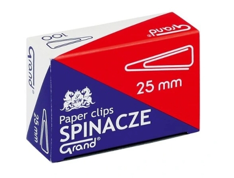 Clips De Escritório Triangulares 25mm, 100 Unidades. Grand