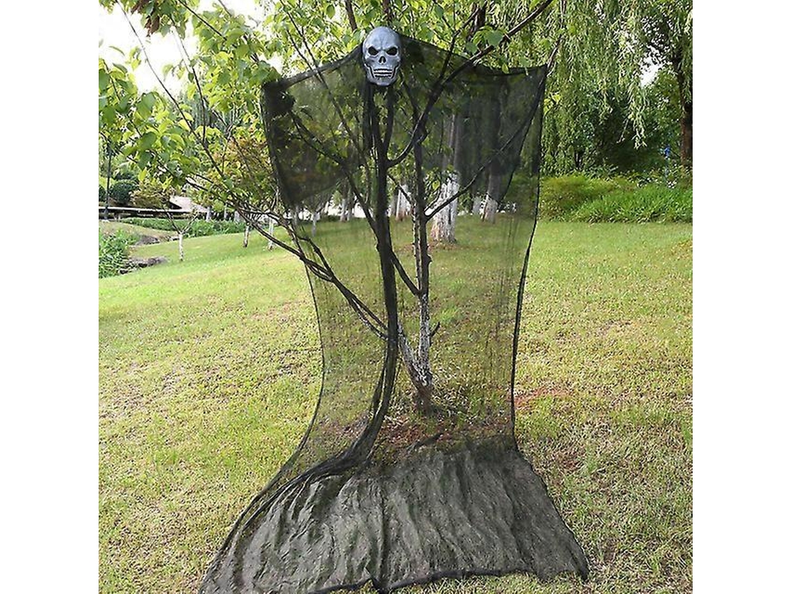 Decoração Halloween 129 Polegadas Fantasma Preto Branco Jardim Casa Assombrada Exterior