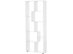 Prateleiras Verticais Modernas Design De Estante Com 8 Painel De Partículas E1 70x24x178cm Branco
