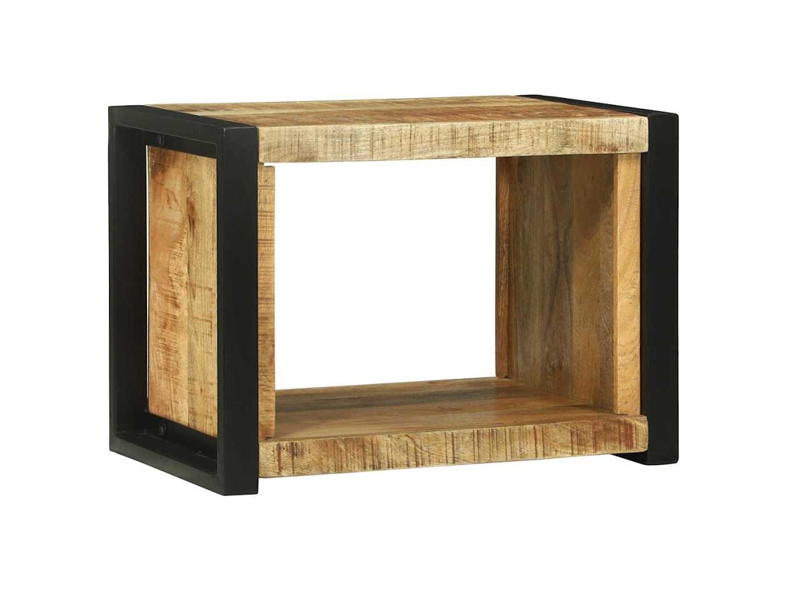 Vidaxl Cubo De Parede Castanho 55 X 35 X 40 Cm Madeira De Manga Maciça