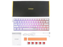 Lurelia Teclado Mecânico Z-22 60% Usb Com Fio, Rgb Sólido, 14 Teclas Retroiluminadas Eixos, 63 Teclas, Switches Ópticos