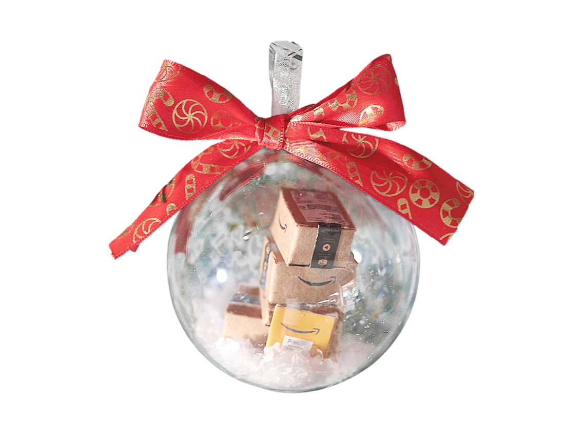 Bola de Natal Transparente com Luzes Led para Decoração e Presente LAXISCREED