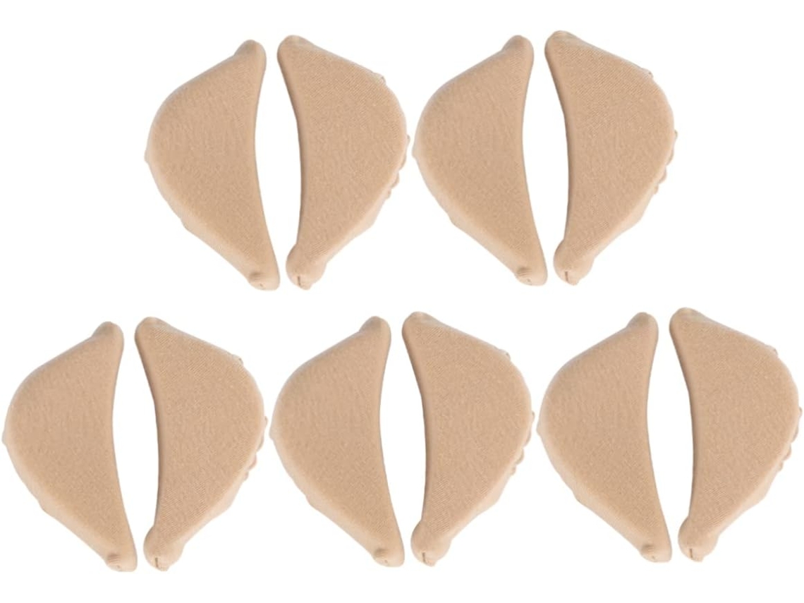 5 Pares De Palmilhas Gel Para Calcanhar, Respiráveis E Reutilizáveis, Para Maior Conforto E Proteção Dos Pés, Cor Da