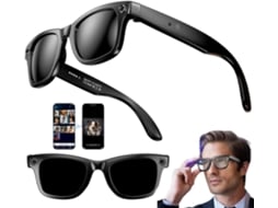 Smartglasses Com Ia, Câmera Hd, Assistente De Voz, Chamadas Bluetooth, Gravação De Áudio, Reconhecimento E Tradução De Imagem (preto)