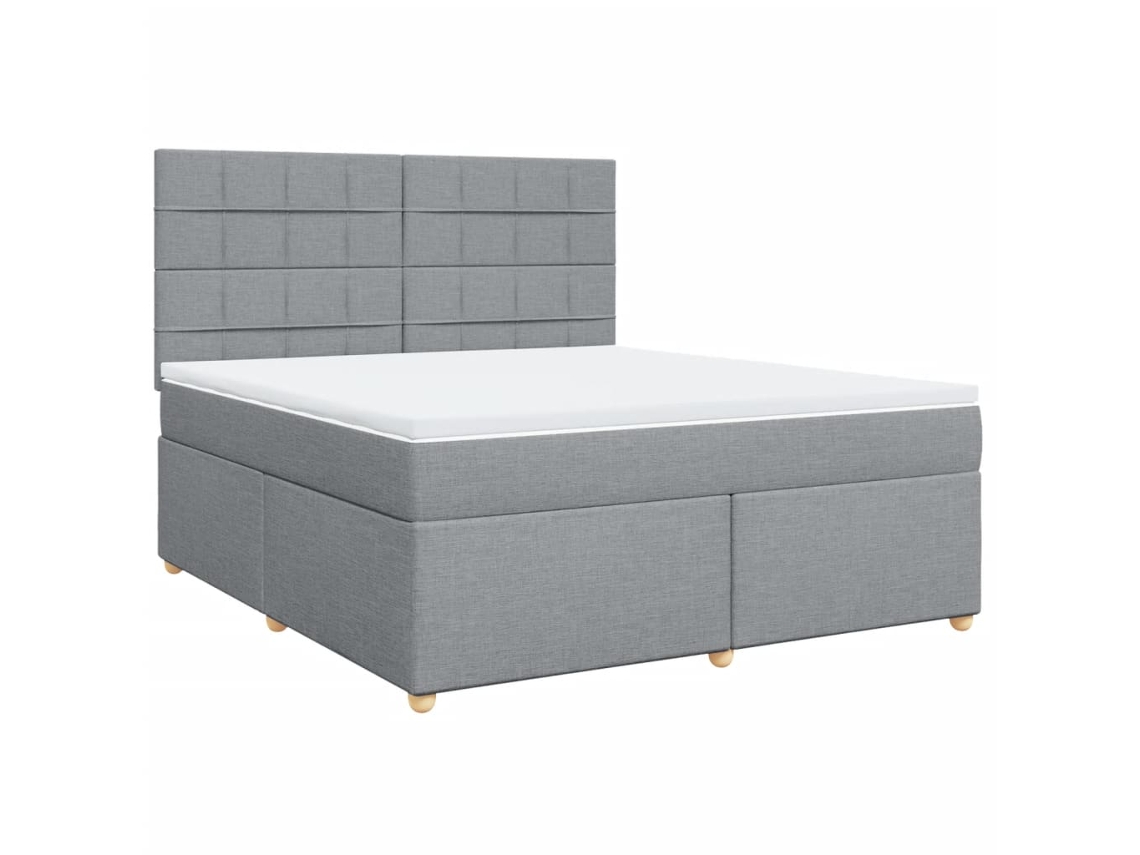 Box Spring Bed, Box Spring Beds Vidaxl Cinzeto Tecido (180 X 200 Cm)
