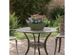 Vidaxl Vaso De Jardim Verde Oliva 35 X 35 X 15 Cm Aço Laminado A Frio