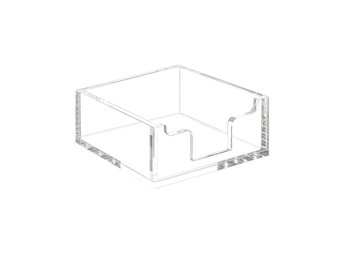 Suporte Para Notas Adesivas 4 Polegadas, 10 Cm, Em Acrílico Com Base Estável Para Escola, Secretária E Escritório Elysve