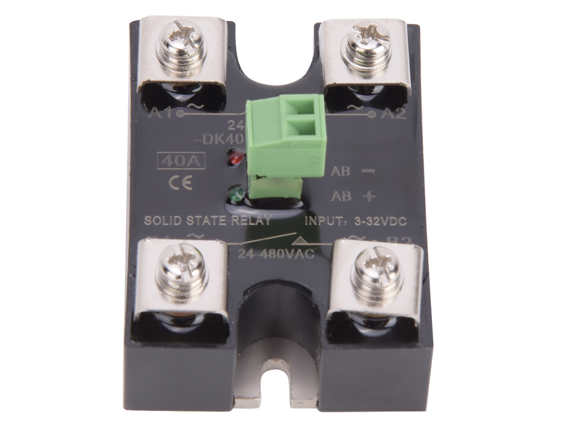 Relé Estéreo De Estado Sólido Berm Dk40da 40a Dc 24-480vac Canal Simples