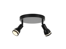 Led Holofote de Teto 2 Lâmpadas Preto Sala de Estar Luz de Teto Ajustável Holofote Gu10 Lâmpada Moderna NETTLIFE