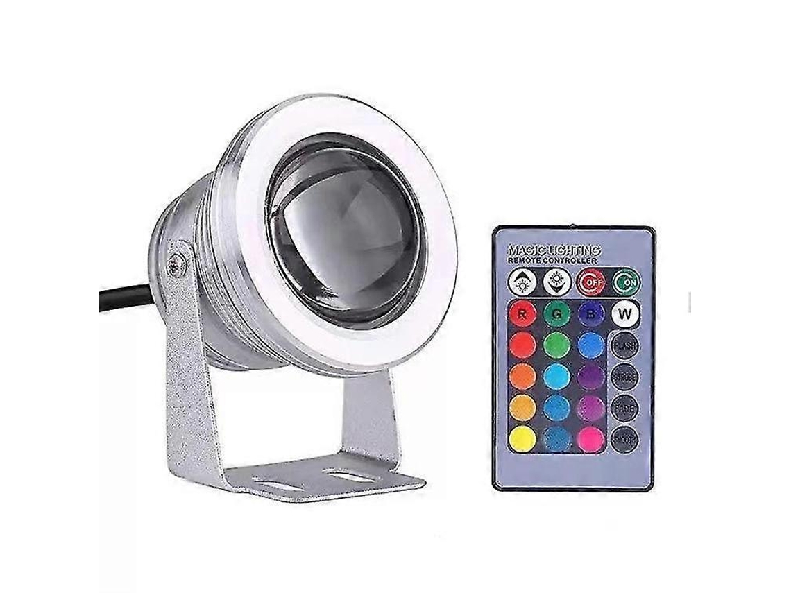 Omni projetor Led Submersível Rgb Ip68 10w, Lâmpada Subaquática para Piscina, Fonte e Exterior com Controle Remoto