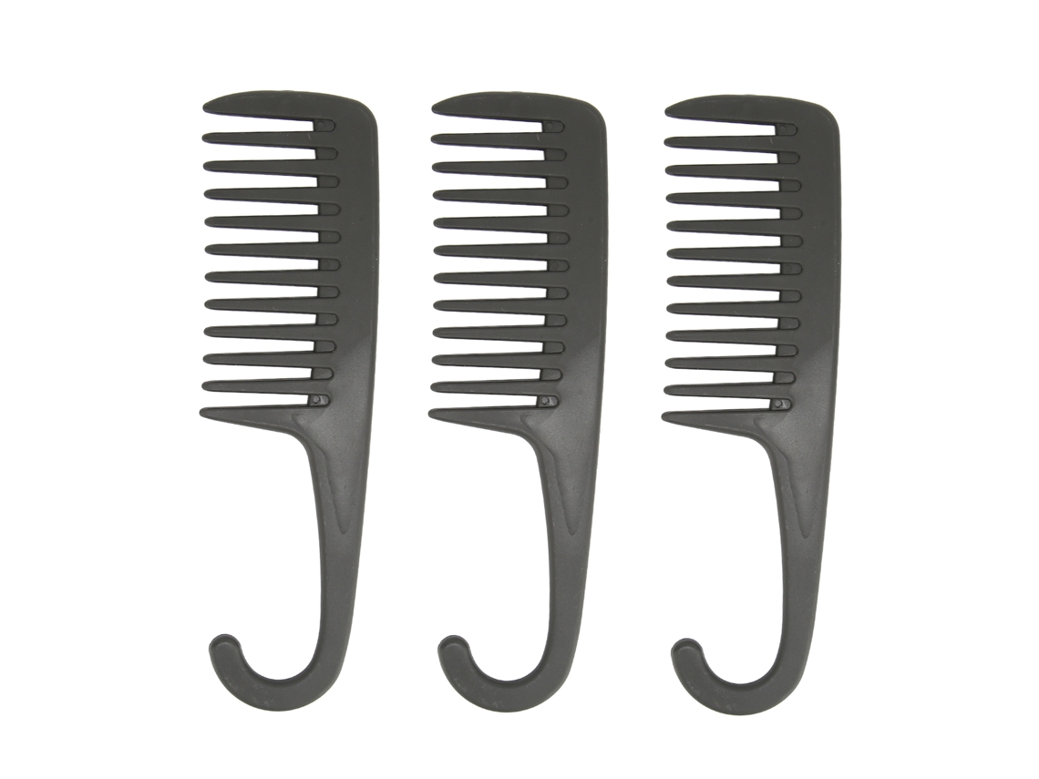 3 Pentes De Banho Penduráveis Para Reduzir Queda De Cabelo, Pente Desembaraçador Confiável Com Gancho Para Lar E Salão De Beleza