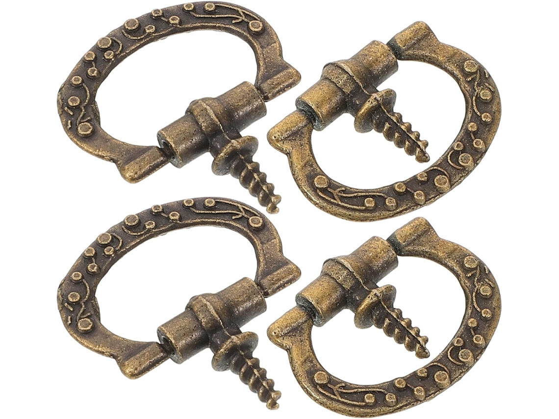 Mini Puxadores De Liga Metálica Com Estilo Vintage, 10 Peças, Superfície Lisa, Para Gavetas De Cômodas E Estantes