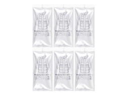 Conjunto De 6 Sacos Armazenamento A Vácuo Para Roupas Com Gancho Pendurar