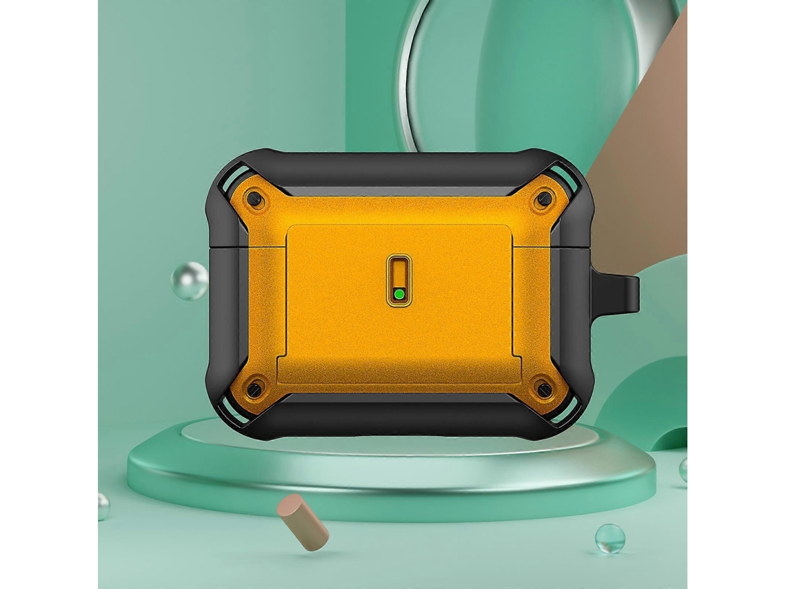 Capa protetora para fones de ouvido sem fio AirPods Pro com tampa deslizante e gancho. GIECY