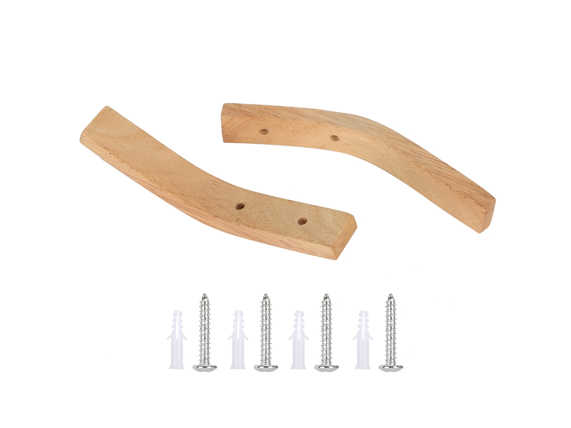 2pcs Ganchos de Parede de Madeira para Casaco, Chapéu, Toalha, Chave, Rack, Hanger com MARCA