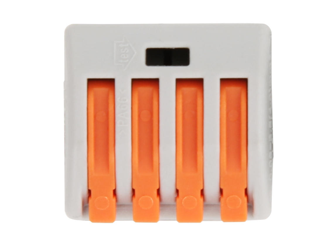 Laxiscreed Pct-214 Conector De Terminal Spring De 4 Vias Para Ligação Rápida