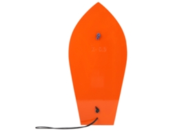 Placa de Mergulho de Pesca de Plástico Laranja Portátil 270mm