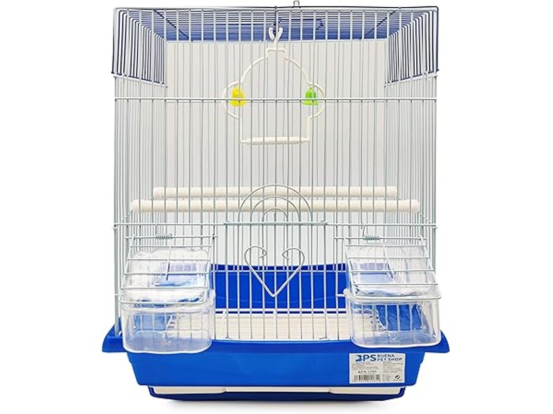 Gaiola com Ninho Específico para Papagaios e Canários, Comedouro, Bebedouro Poleiro, Dimensões: 30 X 23 39 Cm, Ergonômico, Uso Diário STELASPLEN