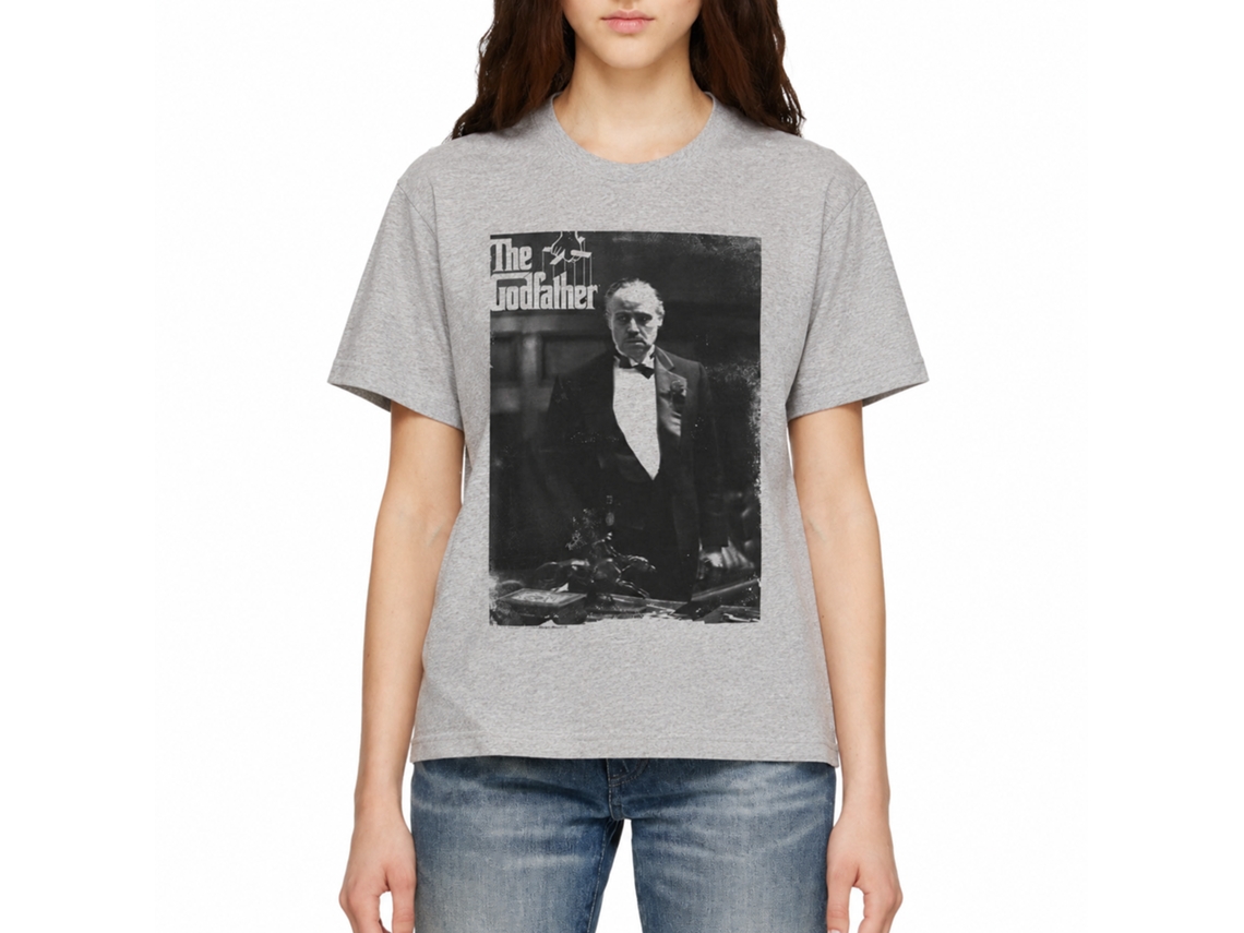 Rockinstone Godfather The Don Again Heather Gray Adult T-shirt Size:m