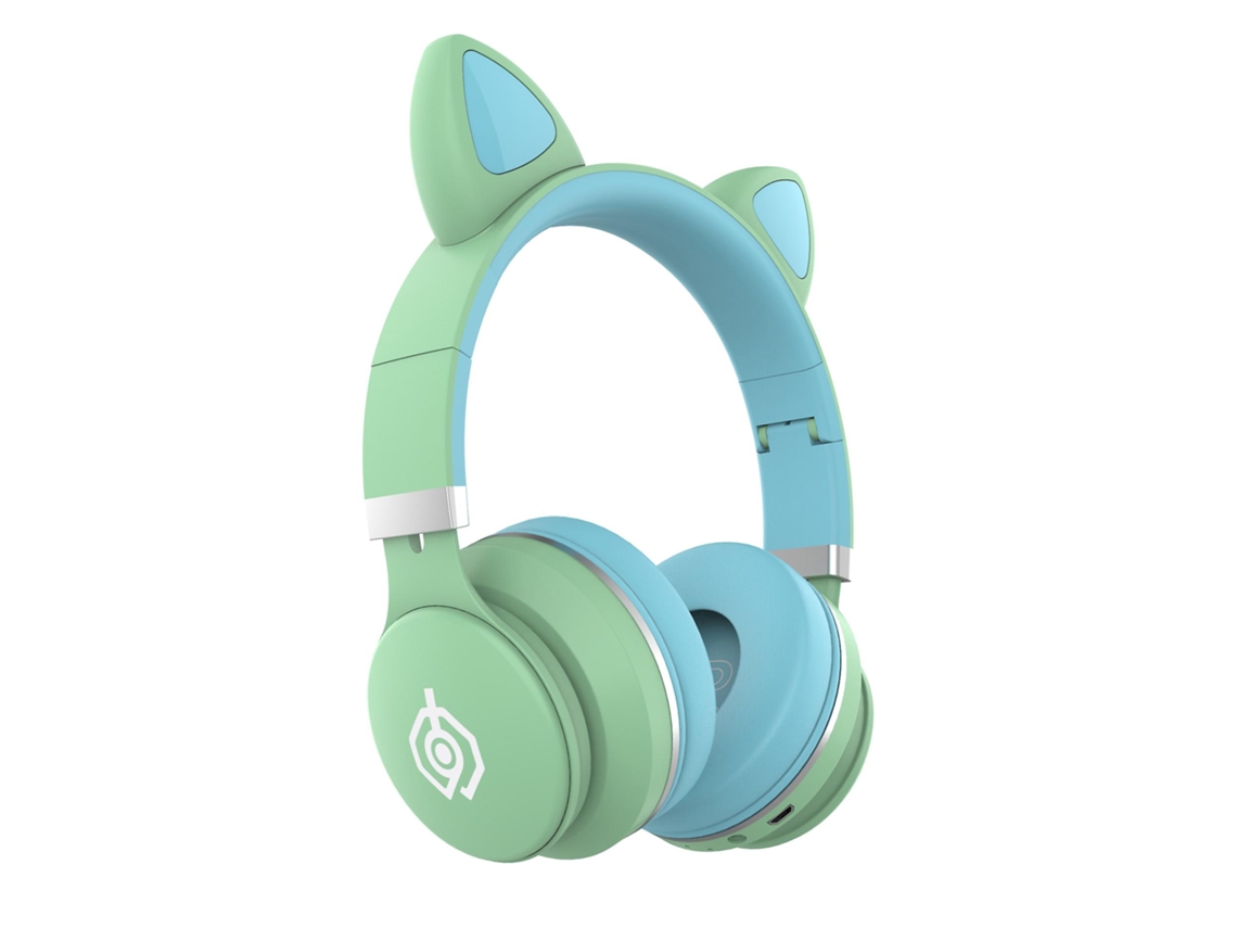 Auscultadores Bluetooth Foldable Headband 5.0 Green Blue