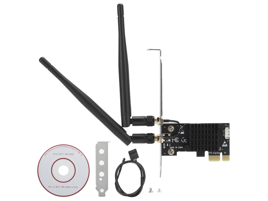 Placa De Rede Sem Fio Dual Band Wifi Pcie Suwie7265c Ieee802.11a B G N Ac