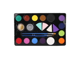 Conjunto De Tintas Para Rosto E Corpo Com 14 Cores Para Halloween E Cosplay
