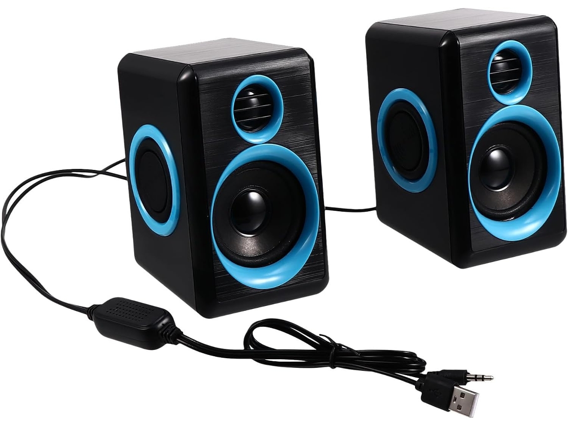 Kit Com 2 Mini Alto-falantes Usb Para Computadores Desktop E Laptop