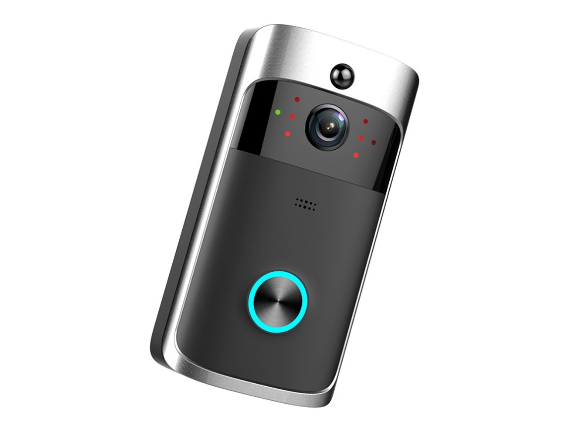 Campainha de Vídeo Sem Fio com Sensor de Movimento e Wi Fi, Preta. Brilvibera_gsg